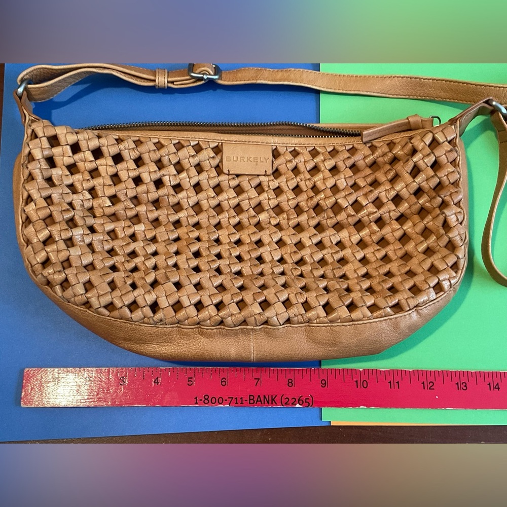 Burkely Leather Cognac Crossbody Bag - EUC - Picture 5 of 6